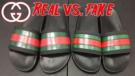 white gucci slides fake|how to authenticate Gucci shoes.